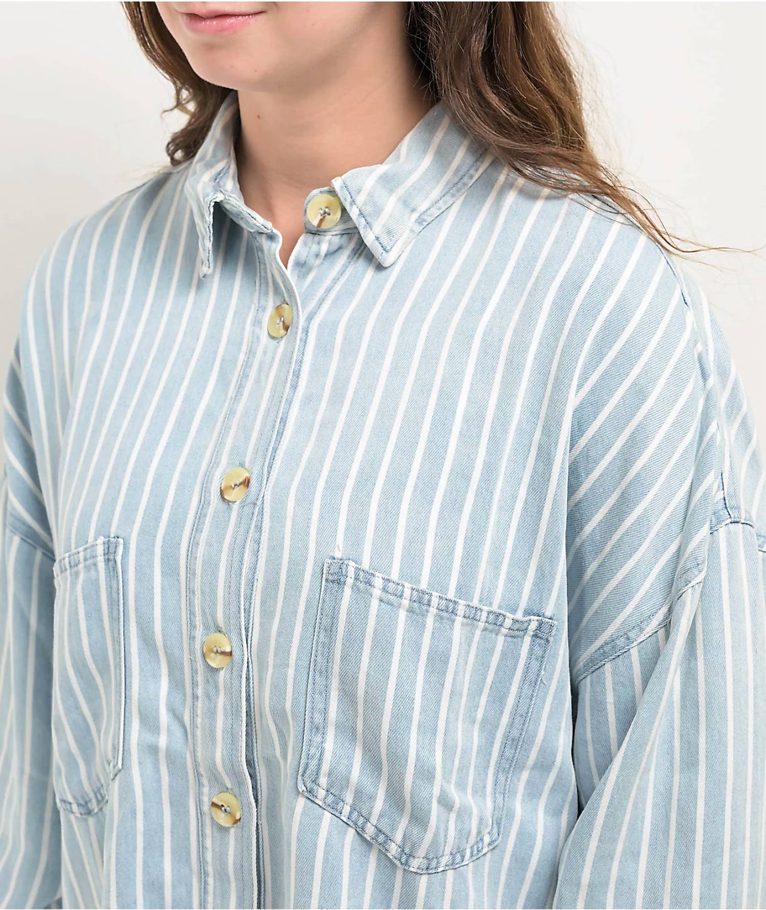 Blu Pepper - Kellan Striped Shacket