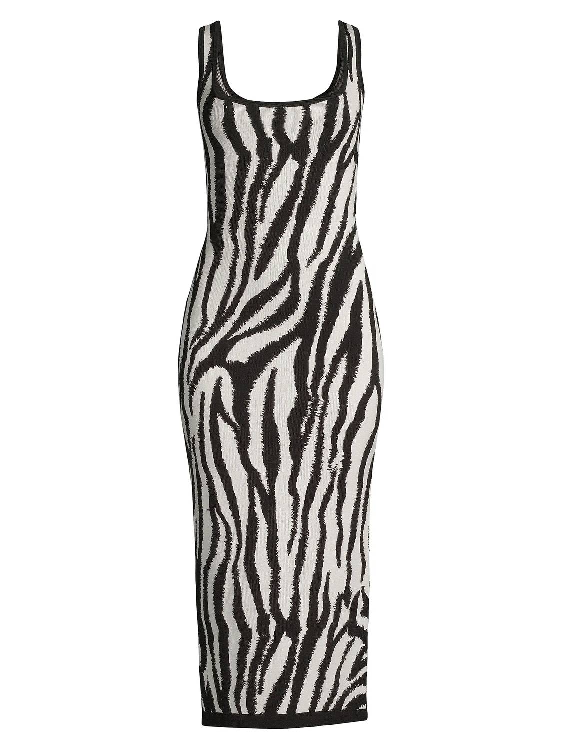 Toccin - Kendall Zebra Bodycon Square Neck Dress