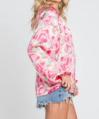 Emily Wonder - Satin Silky V Neck Blouse
