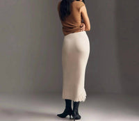 Derek Lam 10 Crosby - Women's Hestia Fringed Midi Sweater Skirt