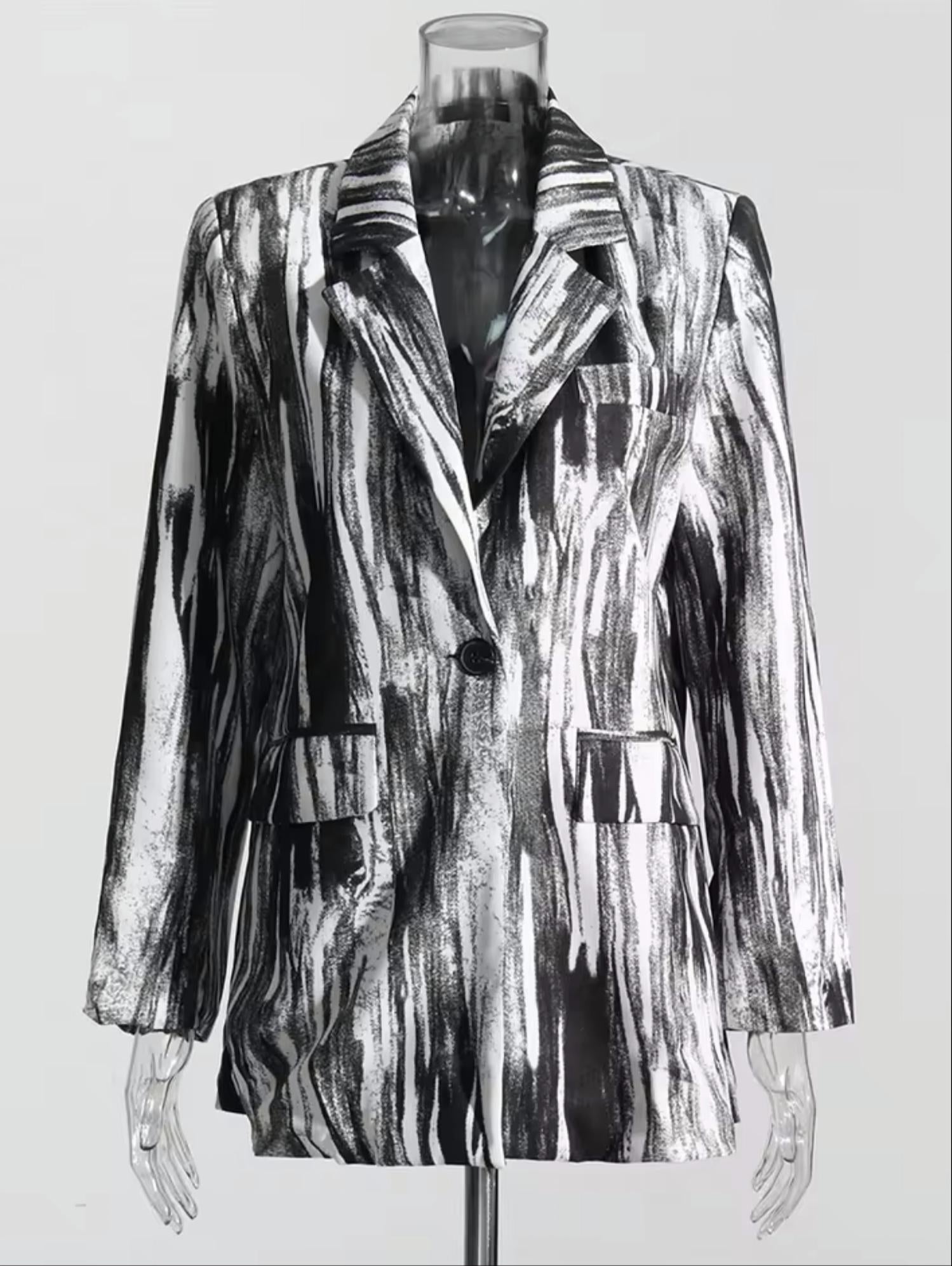 Twotwinstyle - Women's Abstract Aura Blazer