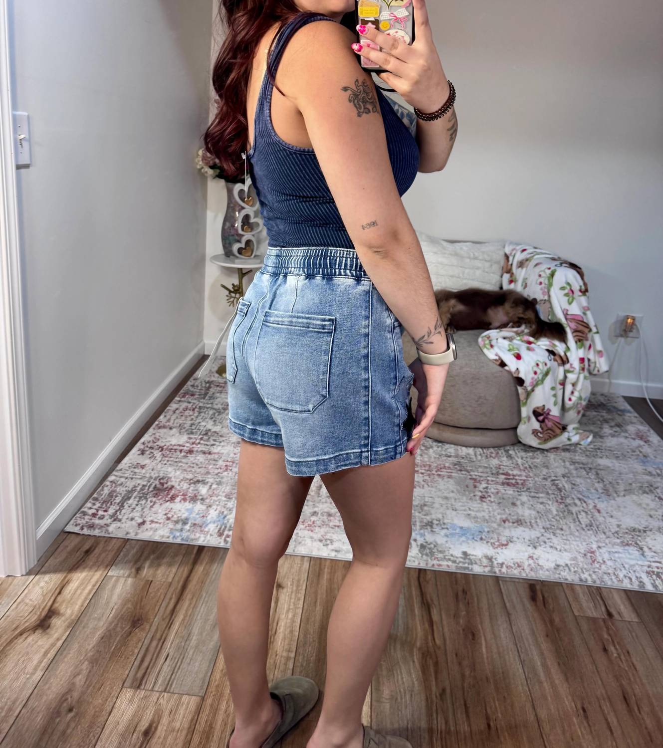 Risen - Harper Slouchy Shorts With Star Patched