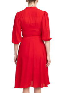 Nanette Lepore - Pleated Front Tie Waist Dress
