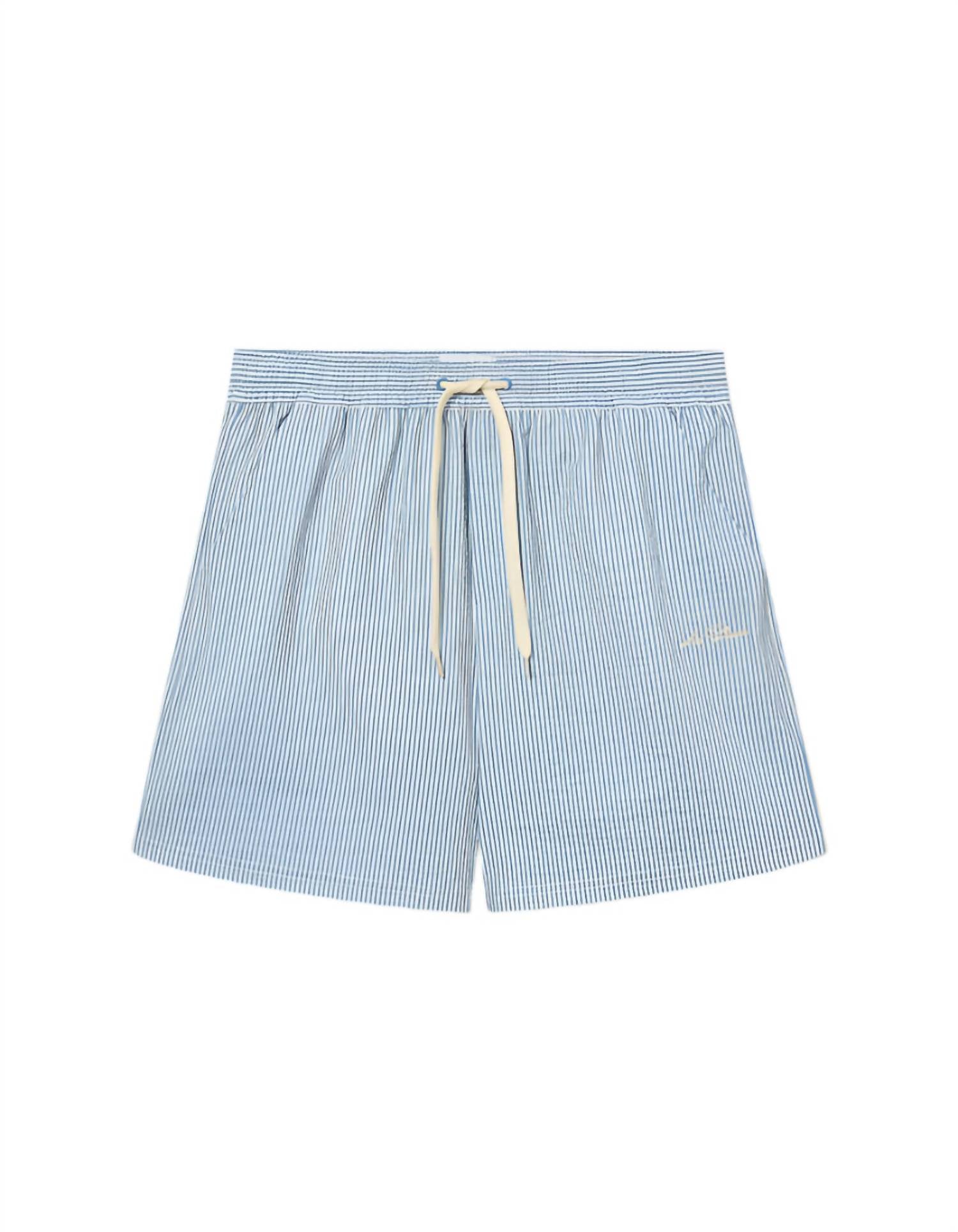 Les Deux - Stan Stripe Seersucker Swim Shorts