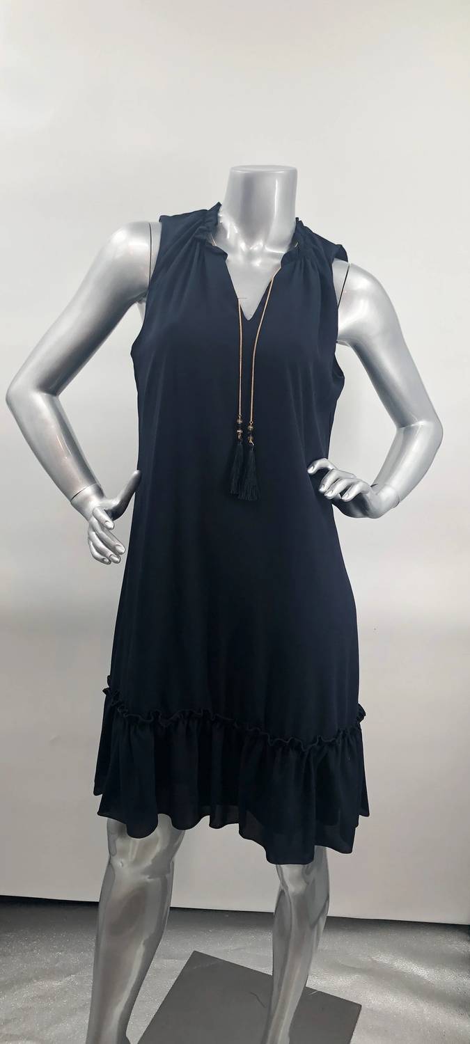 Frank Lyman - Tamela Sleeveless Ruffle Bottom Dress With Detachable Necklace