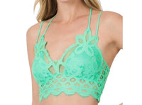 Zenana - Diamond Crochet Lace Bralette - Plus