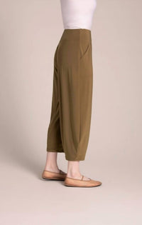Sympli Narrow Lantern Pant in sepia - women's pants - detail view