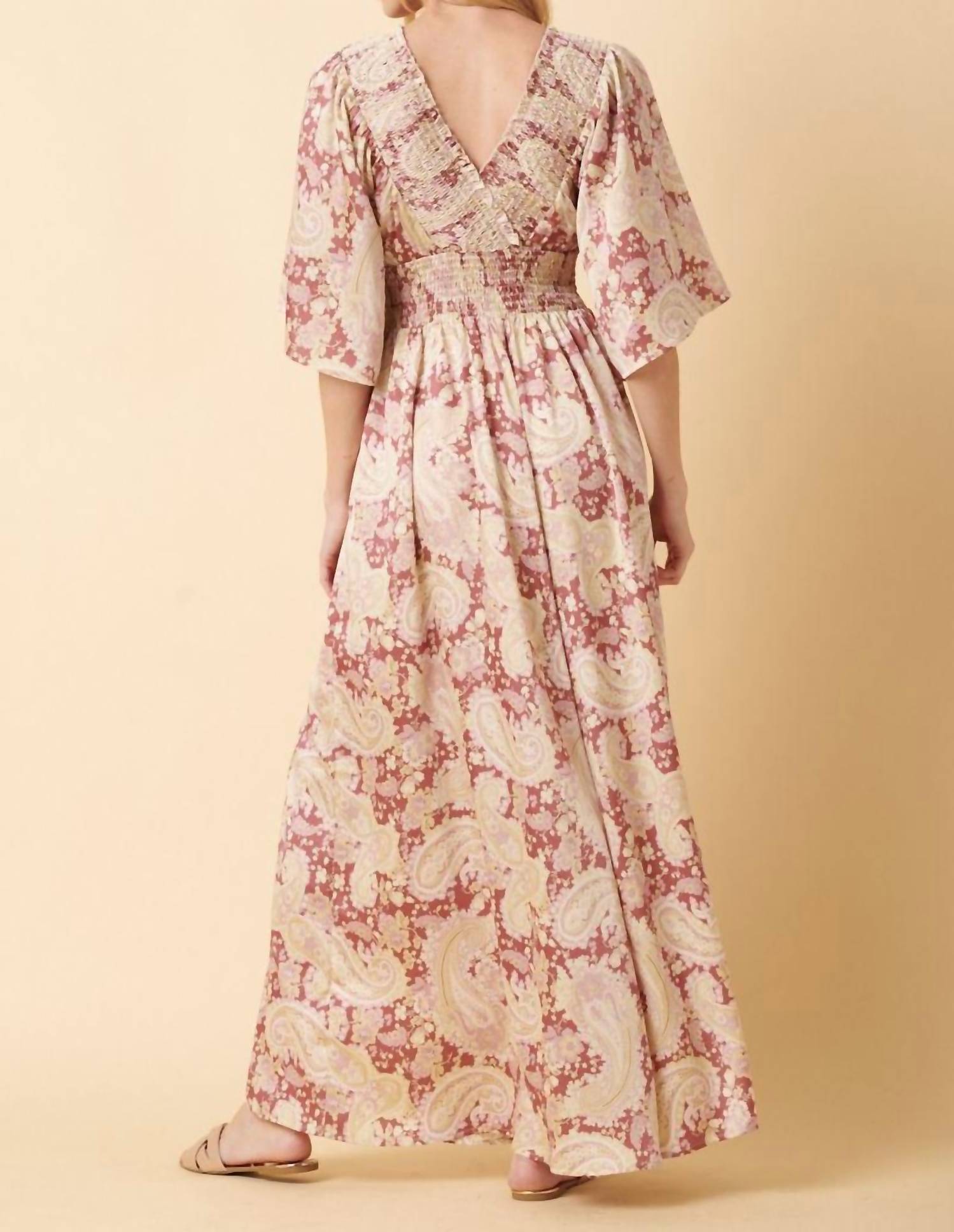 Mittoshop - Belah Paisley Print Maxi Dress