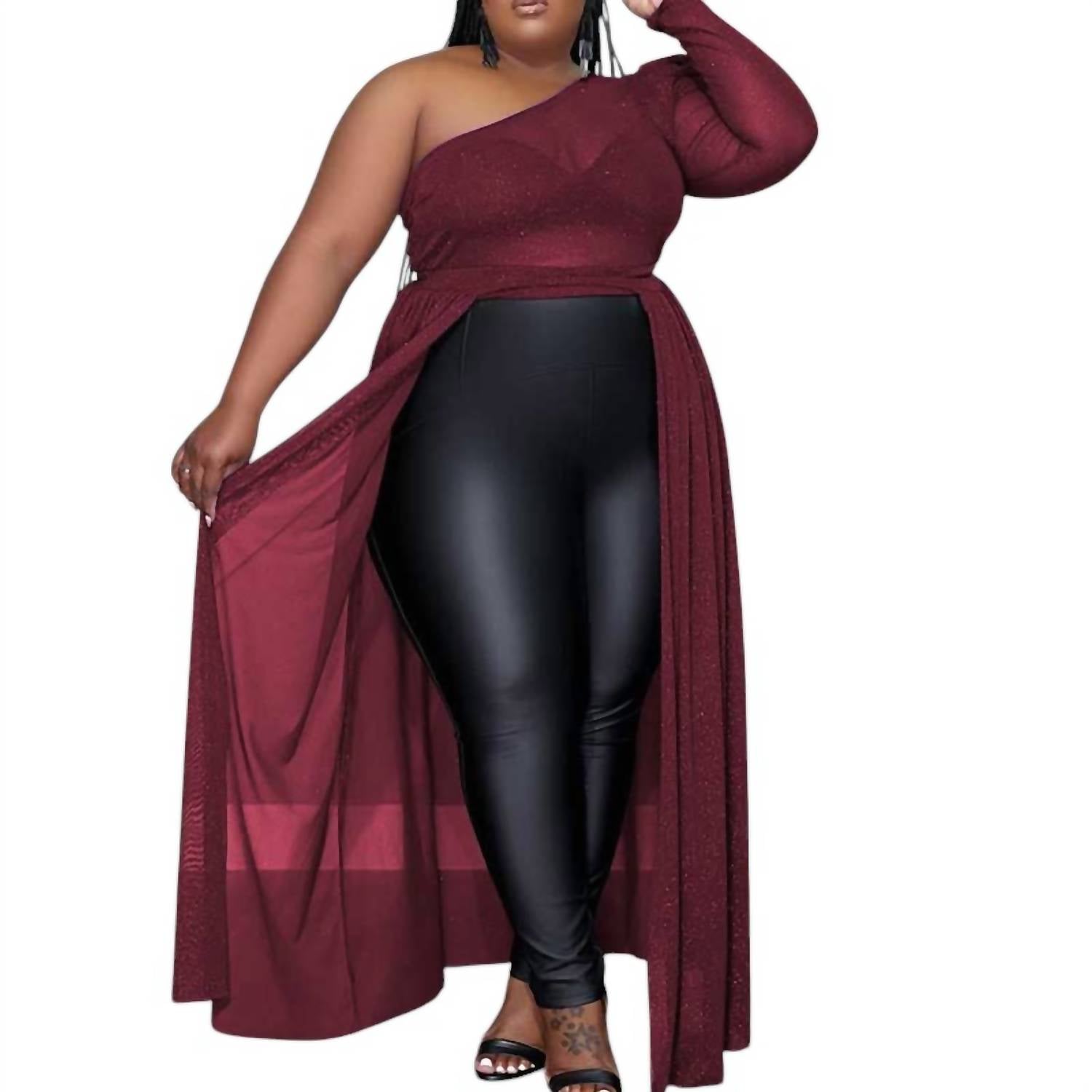 Black Pearl Clothing - One Shoulder Tunic Blouse