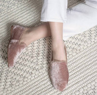 Mave & Chez Women's Audrey Velvet Loafer in champagne - women's flats - view 4