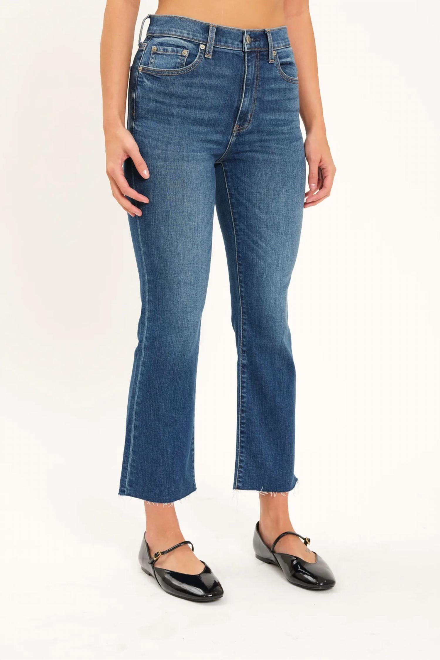Daze - Shy Girl High Rise Crop Flare Jeans
