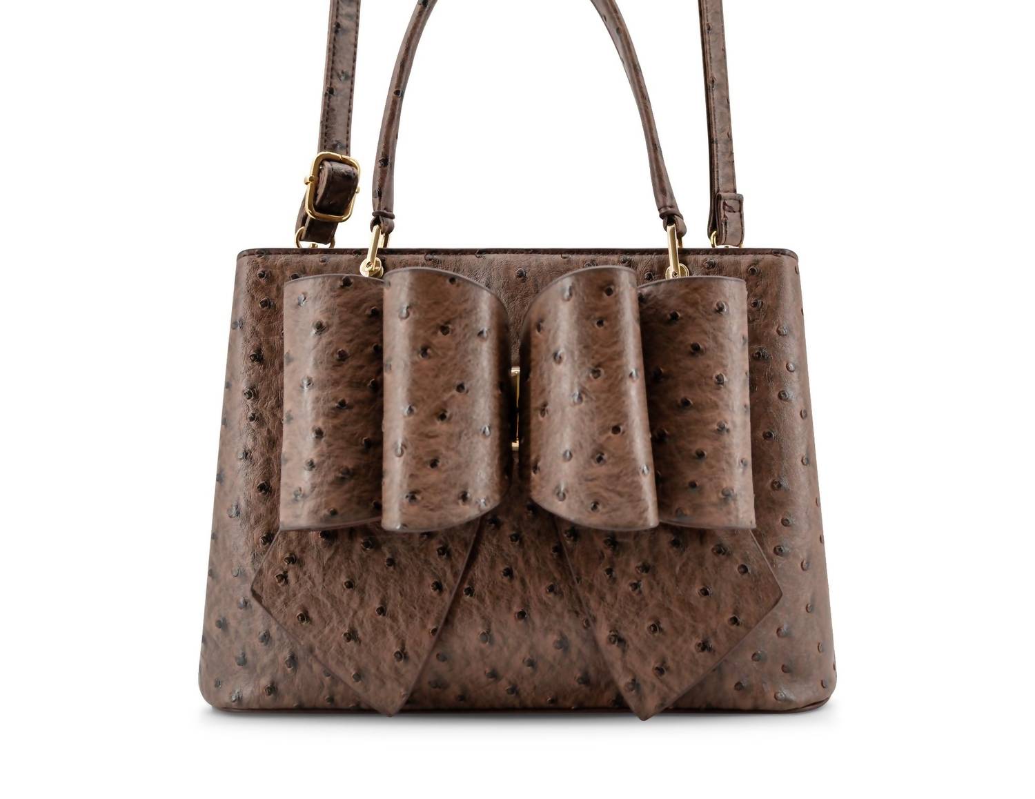 Like Dreams - Women's Remi Embossed Bow Satchel Bag