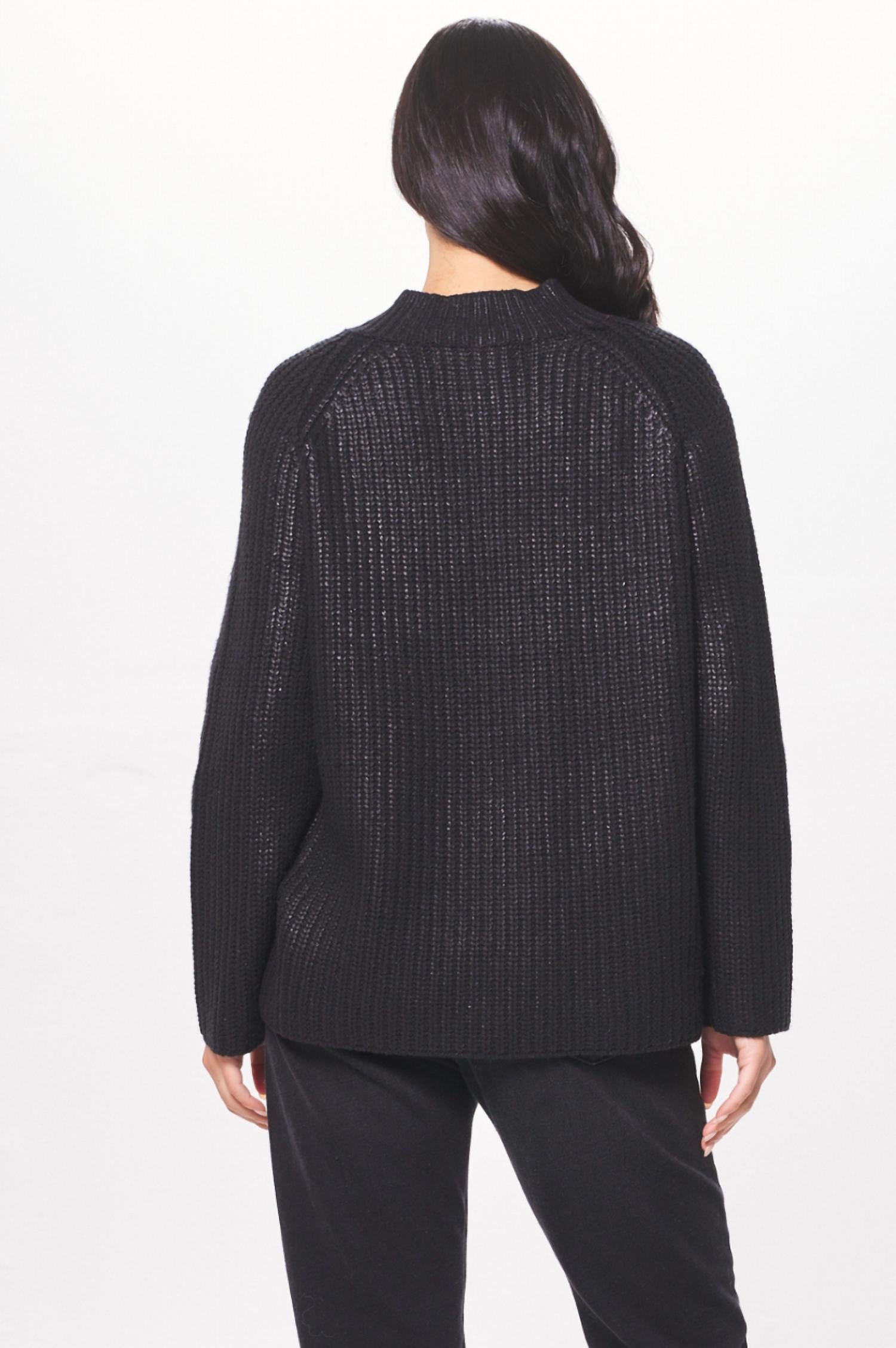 Vintage Havana - Coated Quarter Zip Sweater
