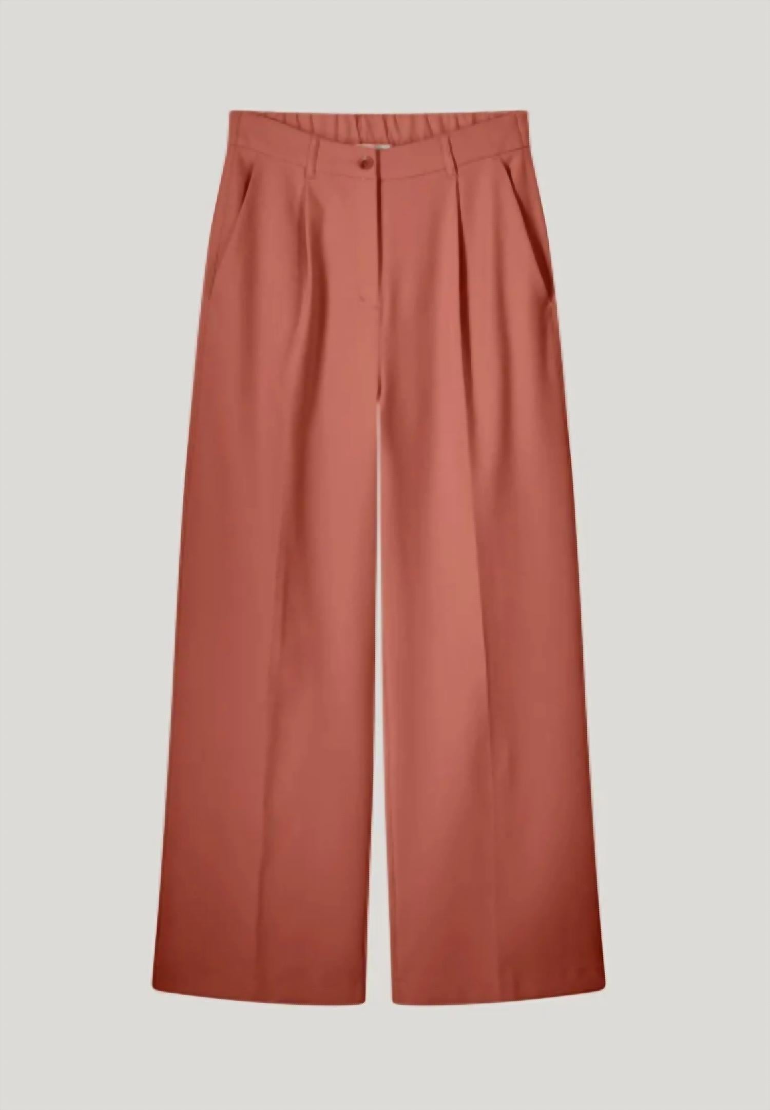summum Uni Pleated Waistband Trousers in sephia blush - women's pants - view 4