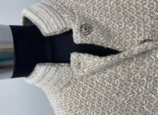 Anneclaire - LUREX TWEED WOOL SWEATER COAT