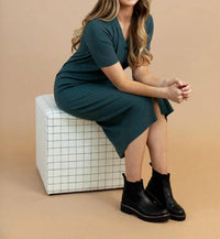 Tea N Rose - Reagan Sweater V-neck Dress