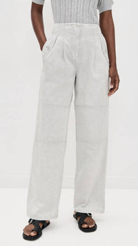 Ulla Johnson Casey High Waisted Tied Ankle Pants in dune - women's pants