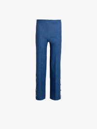 Vilagallo - Women's Sailor Pants With Metal Buttons