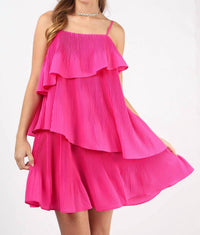 Very J - Talk of the Town Tiered Mini Dress