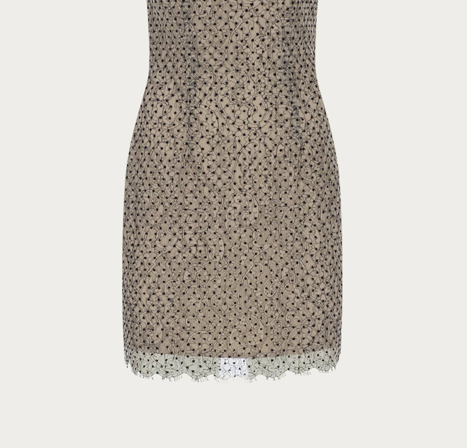 POLKA DOT LACE BODYCON DRESS