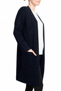 Velvet Heart - Open Front Cardigan With Pockets