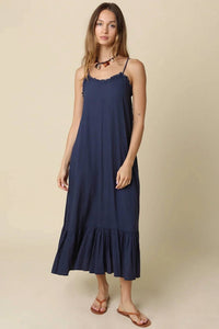 Olivaceous - Jessica Ruffle Trim Dress