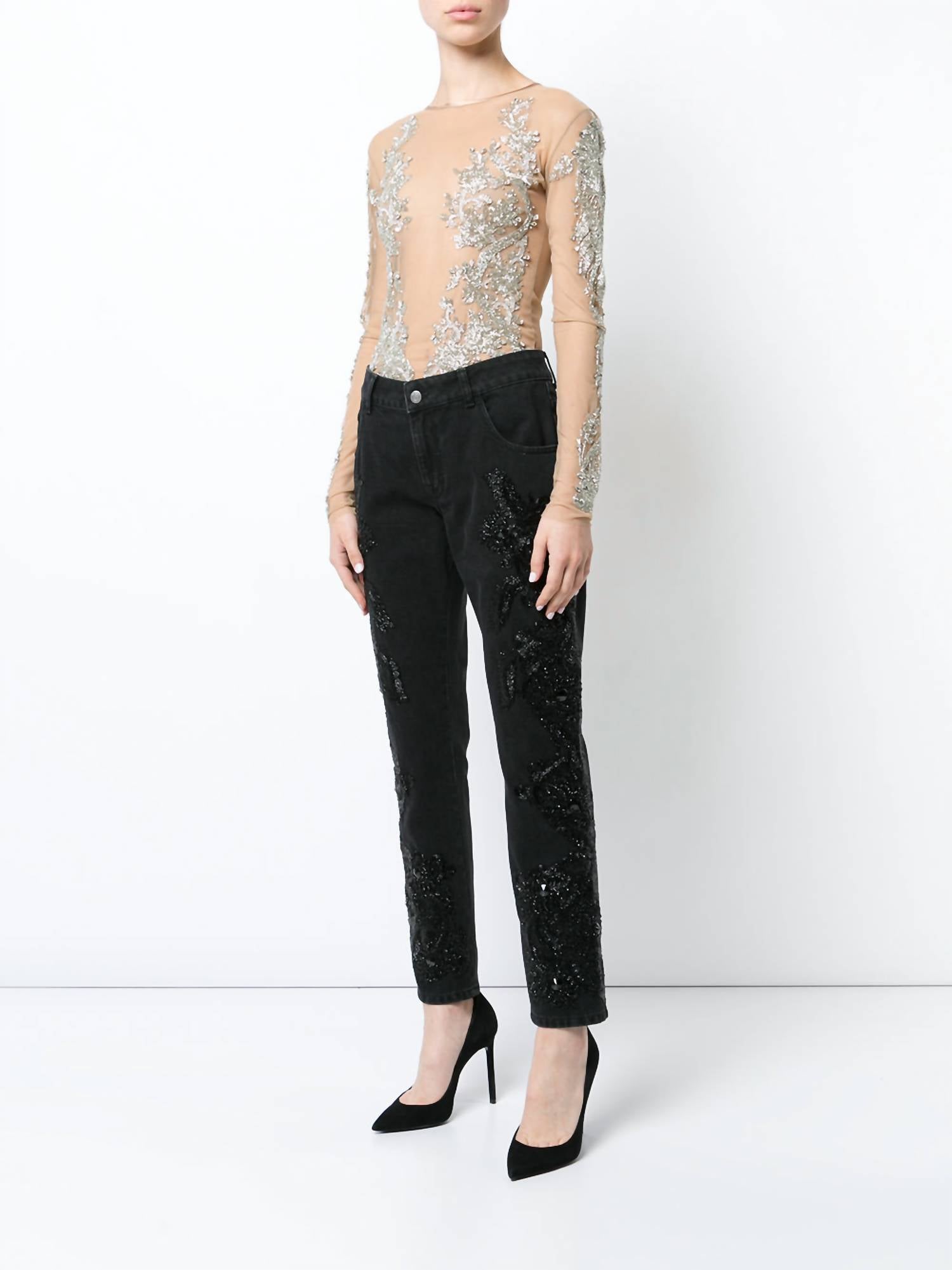Amen - Beaded Boyfriend Jean