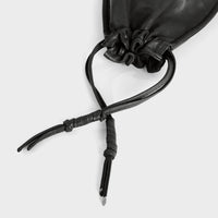Lemiz - Women's Mini Bowie Drawstring Crossbody Leather Bag