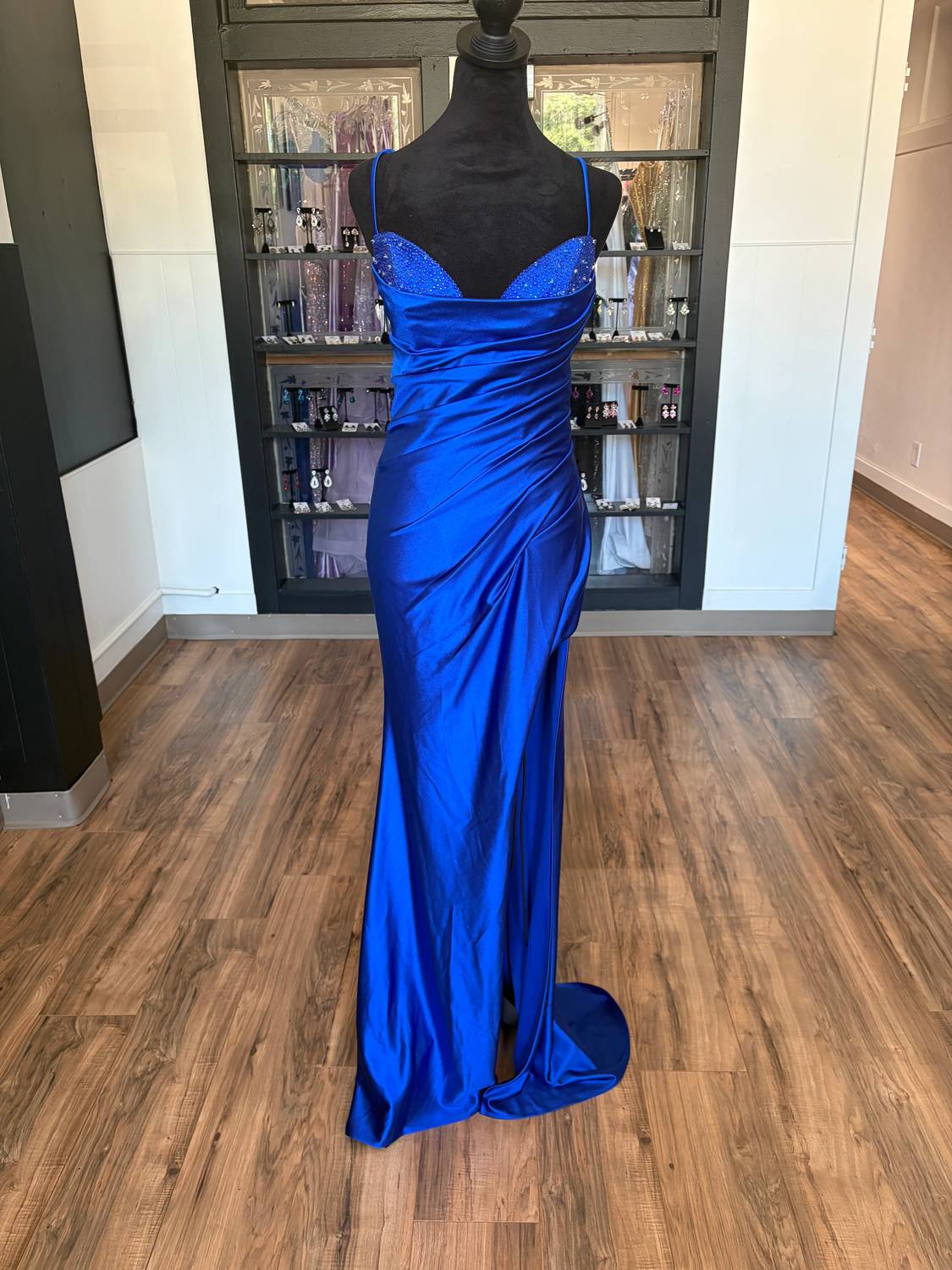 Jovani - Women's High Slit And Beaded Dress