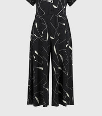 Joseph Ribkoff - Silky Knit Geometric Print Culotte Jumpsuit