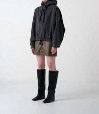 COG The Big Smoke Knoll Cropped Hoodie in charcoal - women's top