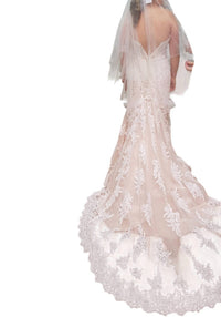Allure Bridals - Elegant Lace Strapless Wedding Gown