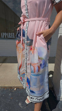 Q2 - Watercolor Print Maxi Dress