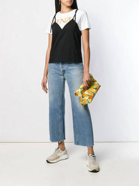 Re/Done - High Rise Wide Leg Crop Jeans