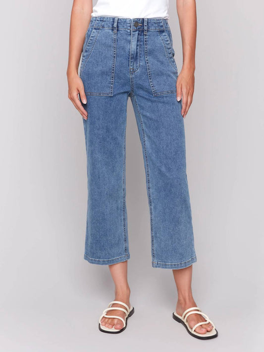 Charlie B - Cropped Utility Pocket Jean