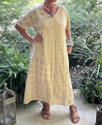 Jaded Gypsy - Patched Eyelet Dress