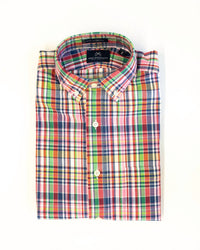 New England Shirt Company - Men's Authentic Madras Button Down Shirt