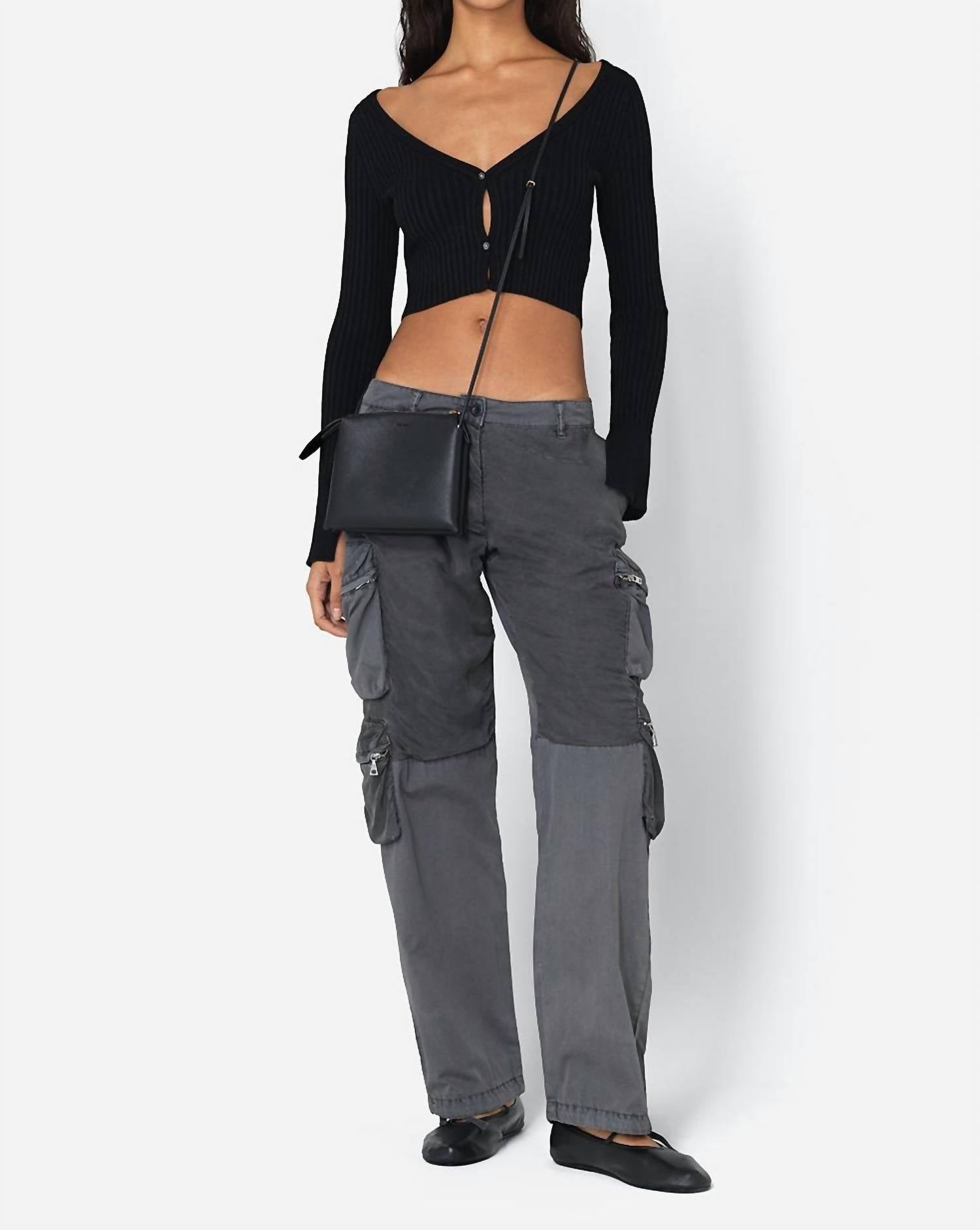 John Elliott - Piper Silk Rib Cropped Cardigan