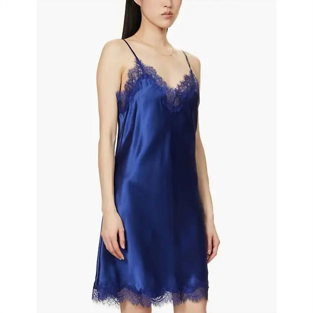Sainted Sisters - Scarlett Lace-trim Silk-satin Chemise