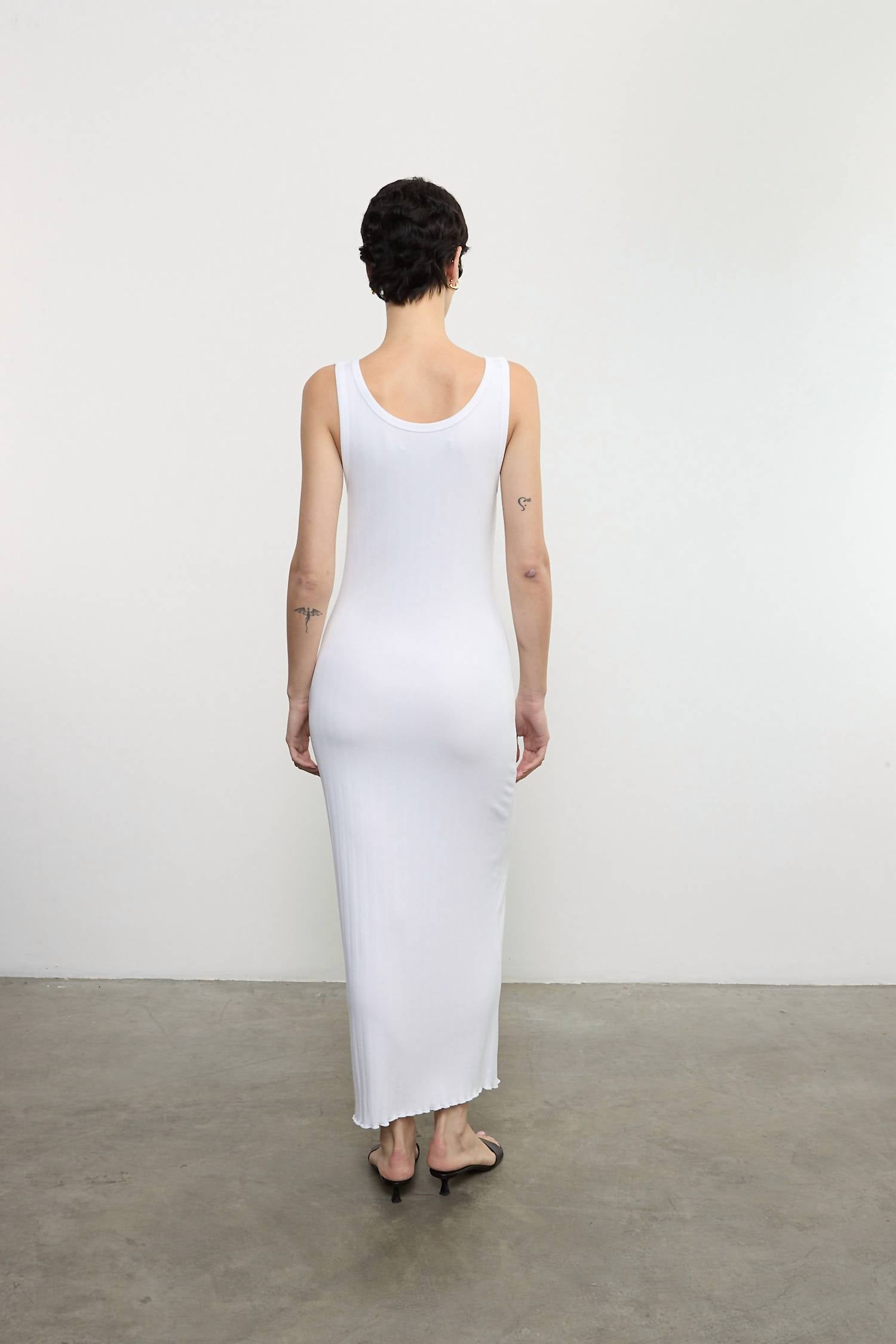 Enza Costa - LETTUCE EDGE BOATNECK DRESS
