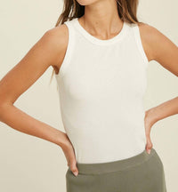 Poshture Finds - Wishlist Crew Neck Ribbed Knit Tank Top