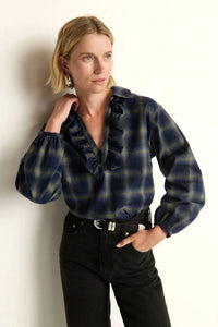 Nation Ltd - Beckett Ruffle Neck Blouse