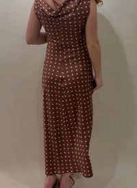 By Together - Satin Polka Dot Maxi Dress