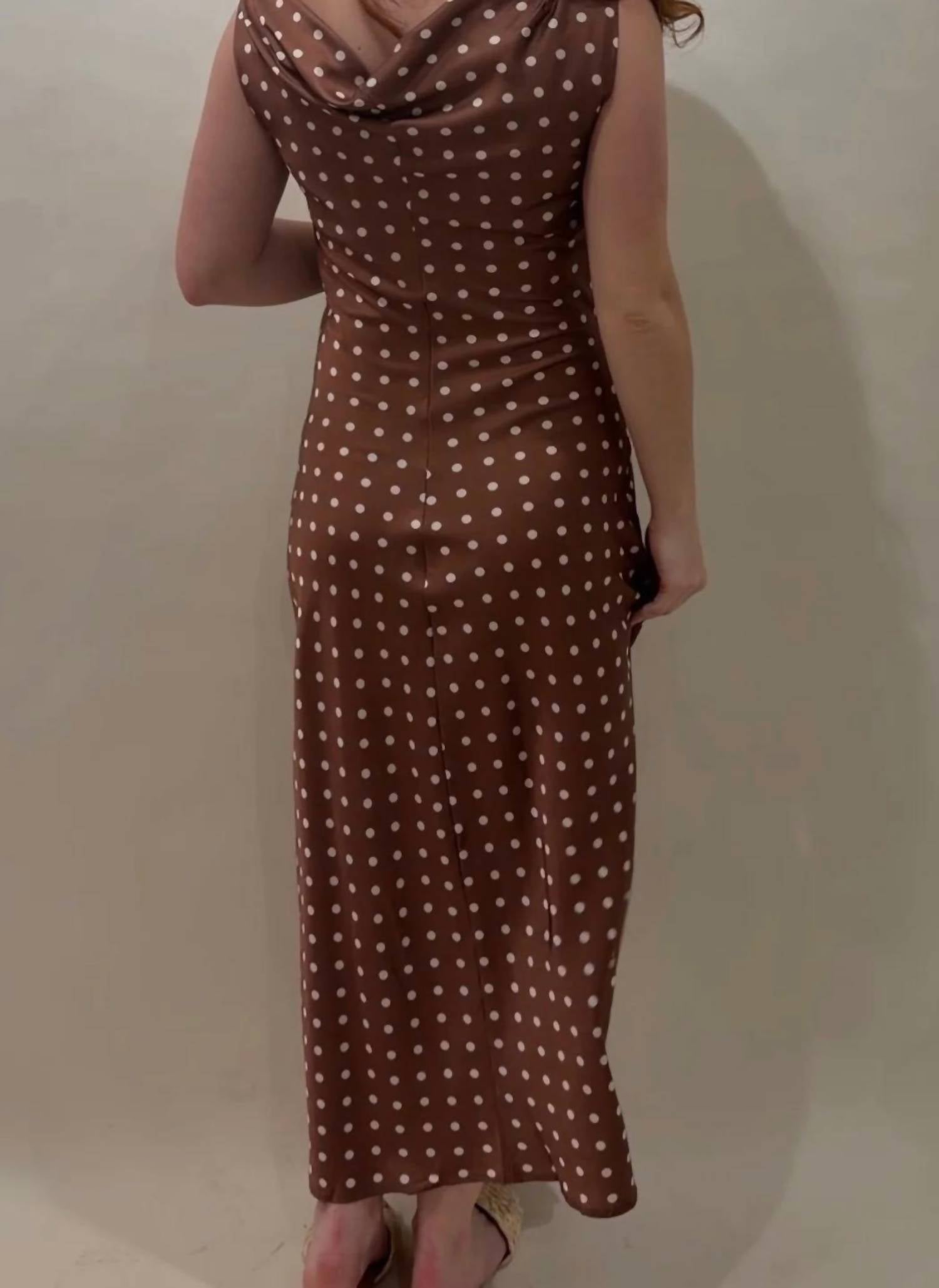 By Together - Satin Polka Dot Maxi Dress