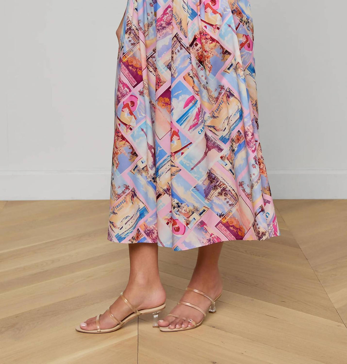 L'Agence - Seina Poplin Midi Skirt