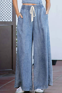 Ee:Some - Mineral Washed Straight Leg Pants