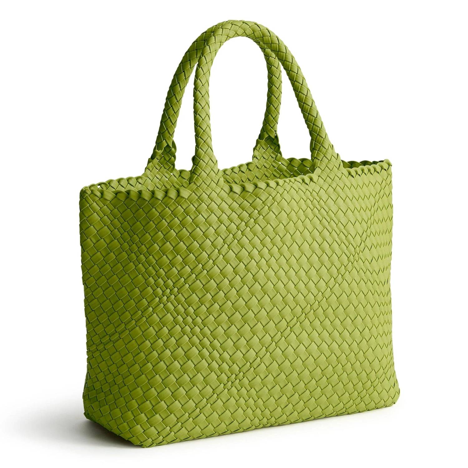 Vera Bradley Small Hathaway Tote Bag in spinach green - women's bag - detail view
