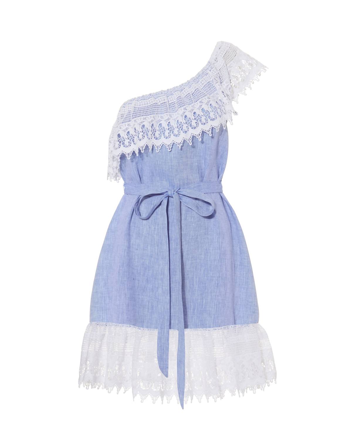 Miguelina Women's Patsy Dress in blue denim - women's dress