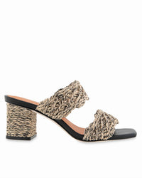 andre assous Women's Drew Crochet Heel in natural black - women's heels