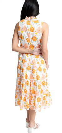Karlie - Floral V Neck Sleeveless Tier Dress